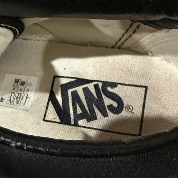 Vans Black and White Platform Sneakers - Picture 2 of 9